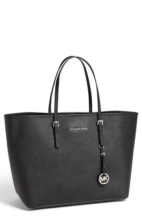 michael kors travel md ew tote black|Michael Kors jet set totes.